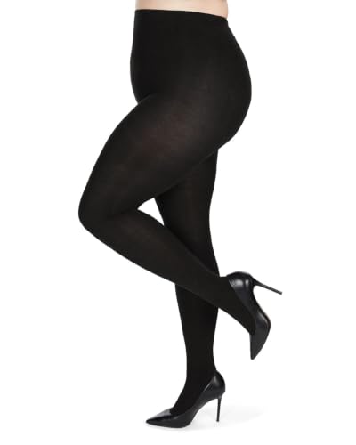 Image of MeMoi Brooklyn Flat Knit Sweater Tights for Women, Cotton Blend XS-6X