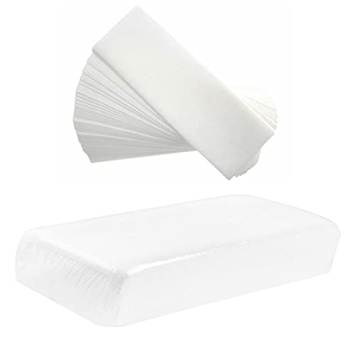 LALILL Bandes de Non-Tissé 100 Pièces pour la Cire - Bandes de Non-Tissé pour L'épilation à la Cire Chaude et à la Pâte de Sucre Visage - Corps Épilation à la Cire Bandes - Wax Waxing