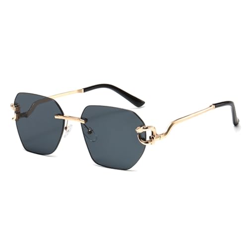 Lunettes de soleil carrées légères avec jambes miroir en métal