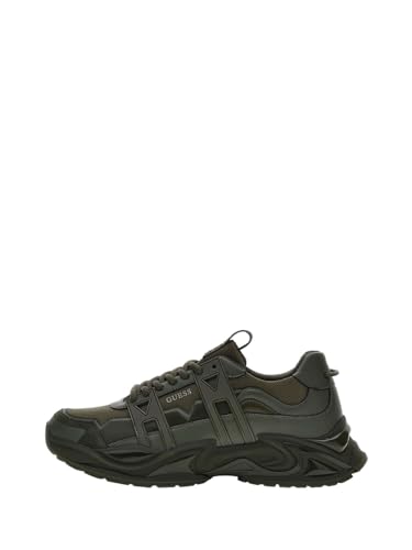 GUESS Sneaker Belluno Mixte Cuir - Baskets basses élégantes en cuir blanc