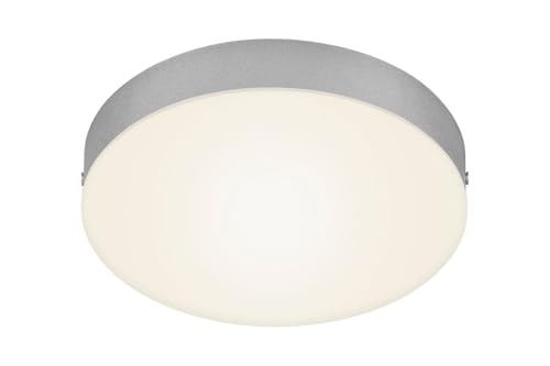 Plafonnier LED sans cadre Briloner Ø212 mm argenté blanc chaud
