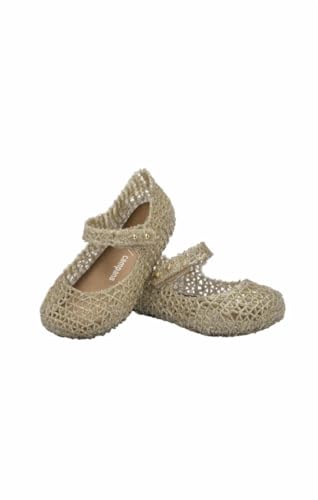 Sapatilha Mini Melissa Campana Papel BB Dourada Tamanho do calçado:26-27