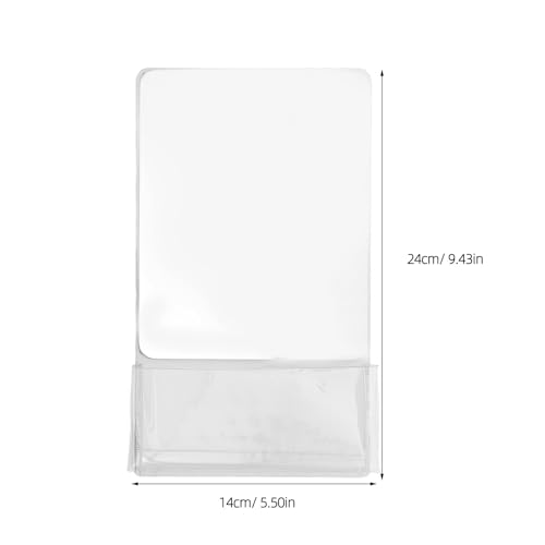 Miroir magnétique pour casier en verre véritable avec pochette de rangement - Lot de 2