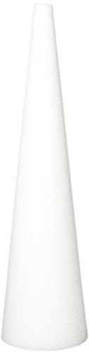 Floracraft Flora Craft Styrofoam Bulk Cone 18"X 5" White, 18" By 5" #TOP30