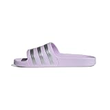 adidas Damen Adilette Aqua Slides Sandal, Ice Lavender/Matte Silver/Matte Silver, 40.5 EU