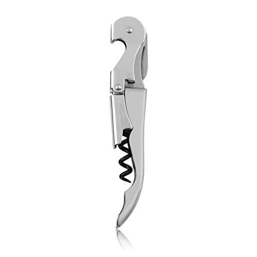 True Truetap Double Hinged Waiter’s Corkscrew, Stainless Steel Wine Key Bottle Opener With Foil Cutter #TOP5