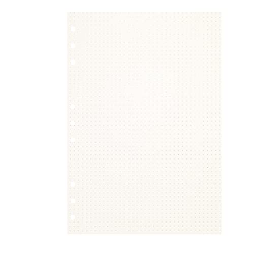 Image of Zelten Loose Leaf Punched Paper Refills Paper for 6 Hole Binder Personal Organizer Diary Notebook Refillable Planner (Dotted,B5 /9 Hole)