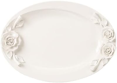 Hand Held Ceramic Flower Plate for Western Cuisine Vintage Restaurant Serving Dish Arrangement