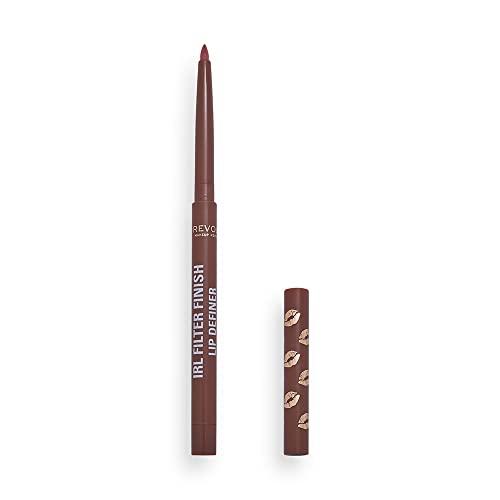 Image of Revolution Beauty London, IRL Filter Finish Lip Liner Definer Espresso Nude Waterproof Long Lasting Set with Matching Lipsticks or Lip Gloss