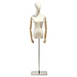 La mejor opción para exhibir: la superficie del cuerpo del maniquí está cubierta con tela de lino limpia y beige. Los dos agujeros en el torso pueden satisfacer las diferentes necesidades de los productos. Puedes usar pantalones o faldas.
