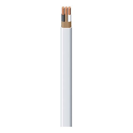 Fil électrique nm 14/2 W/sol blanc câble de cuivre pour circuit intérieur de maison
