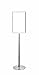 Lawrence metal 1310U-1P-1422HD-V Sign Stand, Universal Base, Heavy Duty Frame, Vertical, Polished Chrome, 14" x 22"