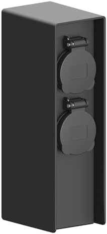 Ledvion - Toma de Corriente para Exterior con Poste, 2 Enchufes, ...