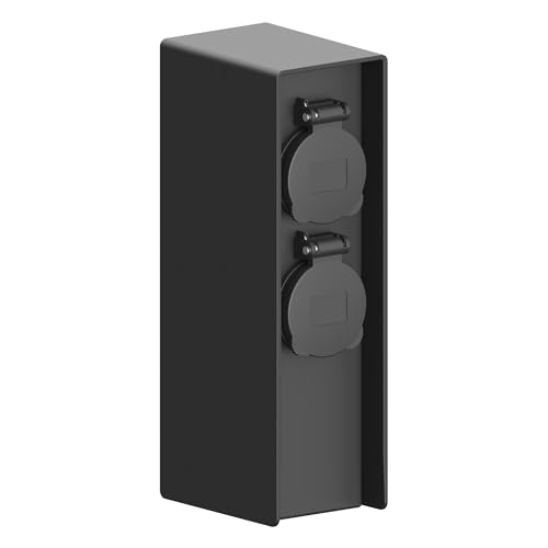 Ledvion - Presa esterna con palo, 2 prese, impermeabile IP44, garanzia 3 anni