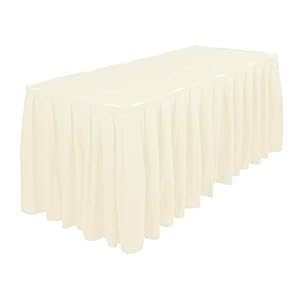 Geplooide tafelrok met nylon sluiting polyester doek gemakkelijk aan te brengen machinewasbaar en geschikt voor de…