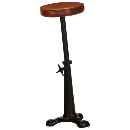 Tabouret de bar en cuir marron et fonte style moderne