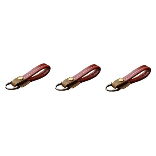 Porte-clés cuir pour voiture anti-perte rouge pour sécuriser clés et téléphone