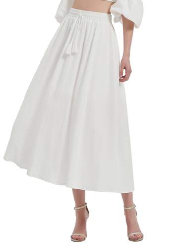 BALAYSIER Midi Rock Damen Sommer mit Taschen...