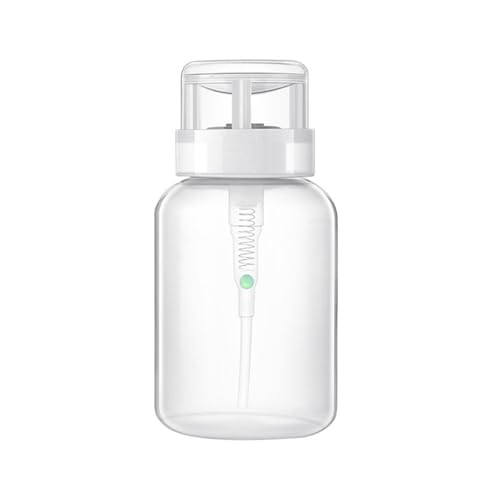 Distribuidor de botellas vacías a | Desde la bomba de acetona, 200 ml (6.8 oz) PP empuje el dispensador de botellas vacío para la disolución del esmalte de uñas, los distribuidores de la bomba PP B
