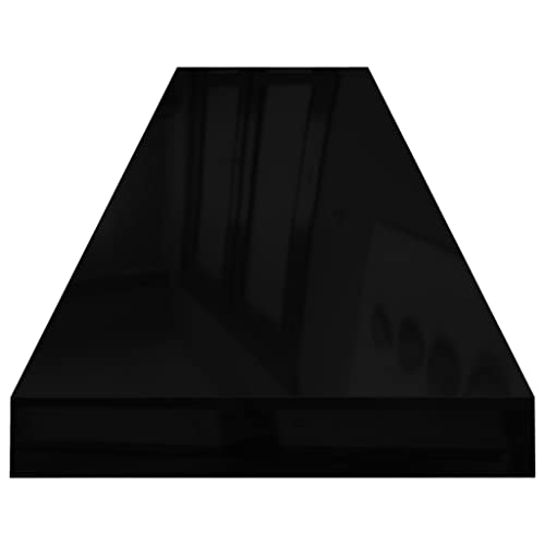 Imasay Floating Wall Shelf High Gloss Black 47.2"X9.3"X1.5" Mdf #TOP4