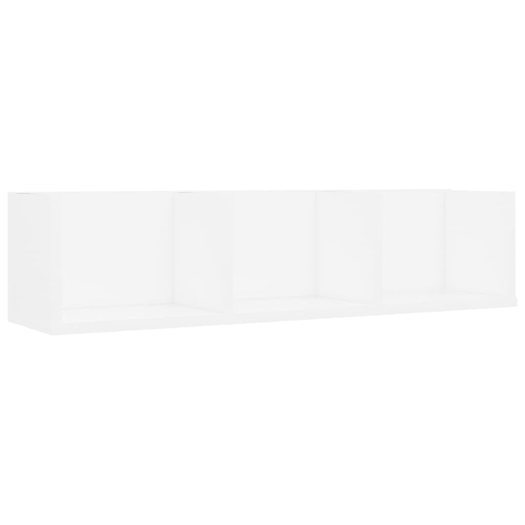 vidaXL Scaffale Porta CD a Parete Bianco 75x18x18 cm in Legno Multistrato