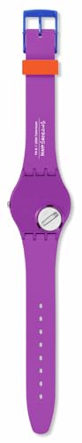 Swatch Gent Biosourced Unisex Watch Casual Polymer Purple Quartz Waterproof Class Act
