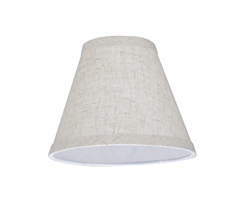Image of Aspen Creative 32106-2A, Hardback Empire Clip-On Chandelier Lamp Shade, Flaxen, 3 inch Top x 6 inch Bottom x 5 inch Slant Height, Set of 2