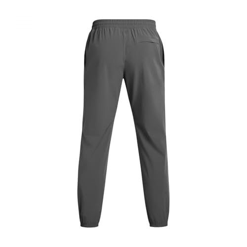Under Armour Men's Vibe Woven Joggers, Castlerock/Black, X-Large - image 3