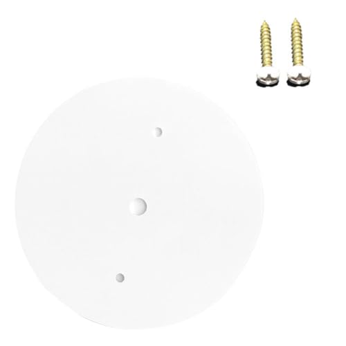 Tampa Cega Canopla Redonda 14cm Teto P/Trilho + 2 Parafusos (Branco)