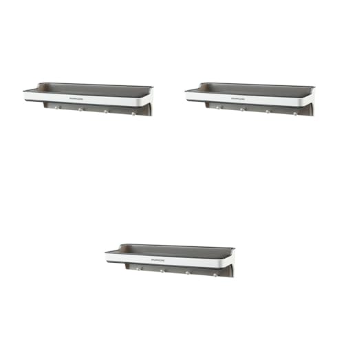 PRETYZOOM 3 Piezas Estante montado en la Pared organizadores y almacenaje de baño Azul Organizador de encimera de baño estanterias baño sin taladrar Estante de Almacenamiento sin perforación