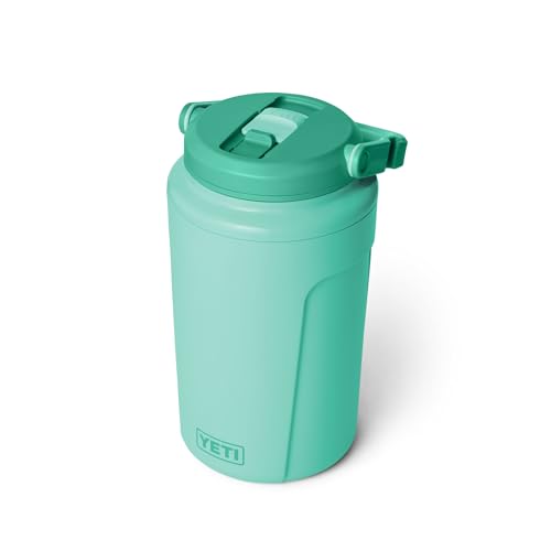 Image of YETI Silo Half Gallon Insulated Straw Cap Water Jug - Leakproof, Lightweight Sports Bottle with Fence Hook Handle - Keeps Drinks Ice-Cold - Ideal for Gym, Sports & Tournaments, Seafoam