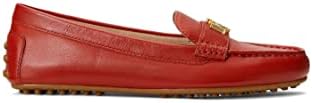 Lauren Ralph Lauren Women's Barnsbury Flats Driver Driving Style Loafer, RED Sunstone, 6 | Image 2