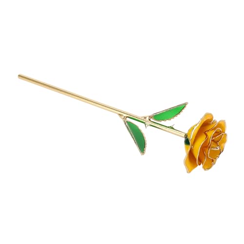 Rose en Or 24 Carats Fleur Unique Idée Cadeau Anniversaire de Mariage Yinhing