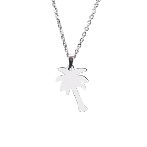 Collier cocotier acier inoxydable pour femmes, cadeau de fiançailles