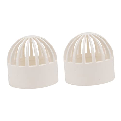 GALPADA 2pcs Breathable Cap Water Tank Permeable Net Plastic Filter Permeable Cover Seafood Pond Filter Cover Fish Pond Filter Cover Fish Pond Strainer Cover Permeable Filter Net White
