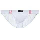 [ジーステーション] ブリーフ ビキニブリーフ ビキニ XL ホワイト superTES 競泳水着風 フルバック メンズ男性下着 メンズ タグレス
