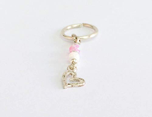 Heart Belly Button Hoop Opal Navel Ring Sterling Silver Piercing #TOP3