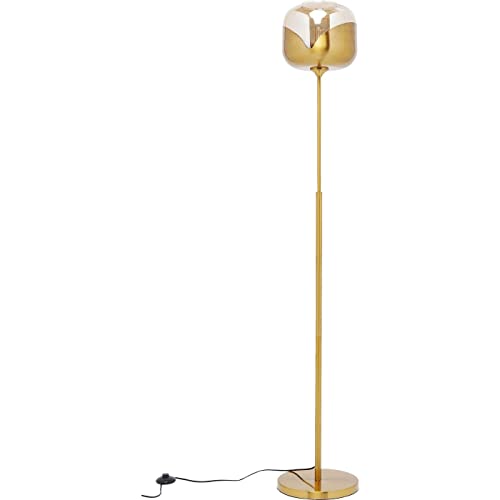 Kare Design Stehleuchte Golden Goblet Ball, Gold, Stehlampe, Vintage, Stahlgestell, Stahl/Glas Schirm, kein Leuchtmittel inklusive, 160x25x25 cm (H/B/T)