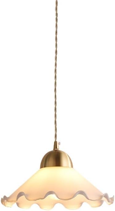Lampe verre en laiton luminaire E27 fleurs jade blanc plafonnier rétro