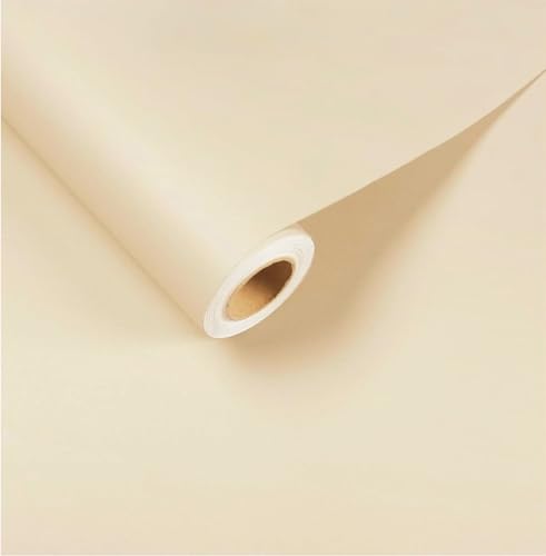 Image of ONETON Beig Matte Self Adhesive Wallpaper Peel and Stick Wallpaper for Living Room Bedroom Table (Beige MATT WP, 24x80 inch)