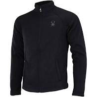 Spyder Men's Steller Full Zip Sherpa Lined Fleece Jacket, Black, Medium