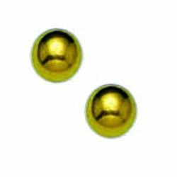 INVERNESS Titanium Basics Champagne 3mm Ball Piercing Earrings 513E