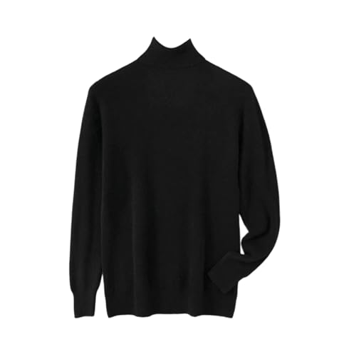 Men's Fall Winter Seamless Wool Sweater Pullover Basic Turtleneck Soft Warm Solid Color Knitted Tops - Main Image