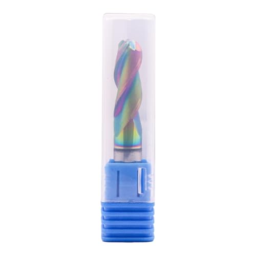 Image of 3 /8 inch 3 Flute 37 Helix Solid Carbide Ball Nose End Mill, DLC Coated | Ball End, 3 /8 inch Cutting Dia, 3 /8 inch Shank Dia, 1 inch Length of Cut, 2-1 /2 inch Overall Length, for Milling Aluminum and Copper