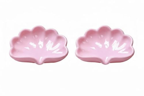 Image of Plastic Sea Shell Soap Dish for Bathroom & Kitchen | Shell Shape Plastic Soap Holder | Solid Color Soap Saver for Wash Basin & Shower (2, Sea Shell Soap Dish)