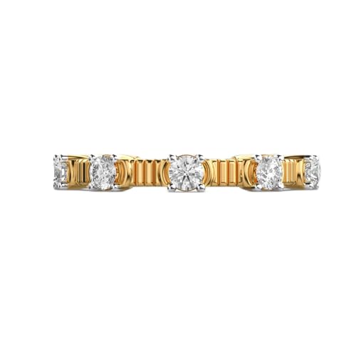 Bague en argent sterling 925 avec bande cannelée plaqué or de luxe LKJR_0290