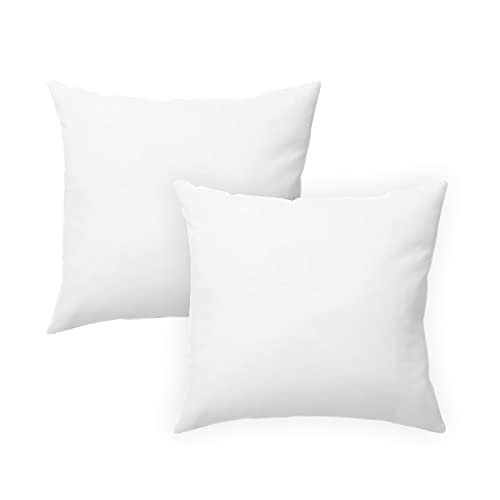 Pack 2 Fundas Cojín Blanco 50x50 cm Decorativos para Sofá o Cama Extra Suaves de Interior y Exterior