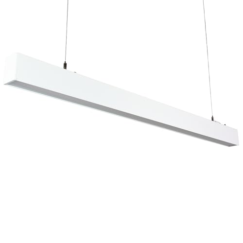 LUXULA LED Pendelleuchte 120 cm Weiß, 30W 3600lm, 3000-6500K einstellbar, Hängelampe Up & Down Aluminium, Blendfrei UGR