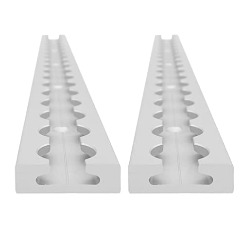 lasiprofi Airlineschiene eckig, gebohrt 34 x 9,6 mm, 2.000 mm, 1 STK. | Zurrschiene | 200 cm | kompatibel mit Fittingen | Silber eloxiert | für Transporter, Wohnwagen, Sprinter UVM. | Aluminium | 2 m