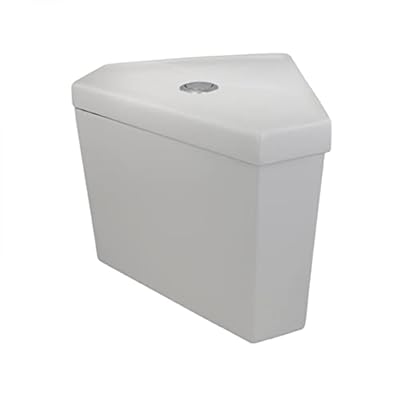Renovators Supply Manufacturing Troyt Corner 2 Piece Toilet Part White Ceramic Tank Only